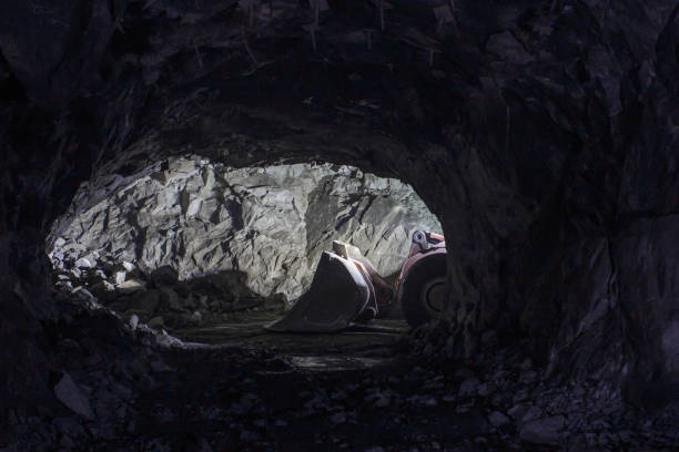 istock Underground equipment. Special load vehicle for mines and tunnels. 1420793437