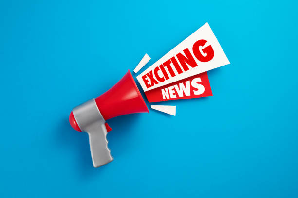 Megaphone with Exciting News Speech Bubble
