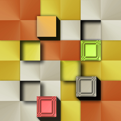 Abstract Multicolored Squares Background.