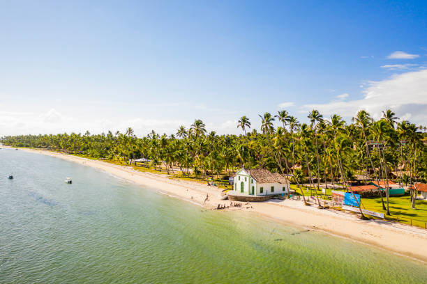 istock Carneiros Beach Church aerial view 1420794643