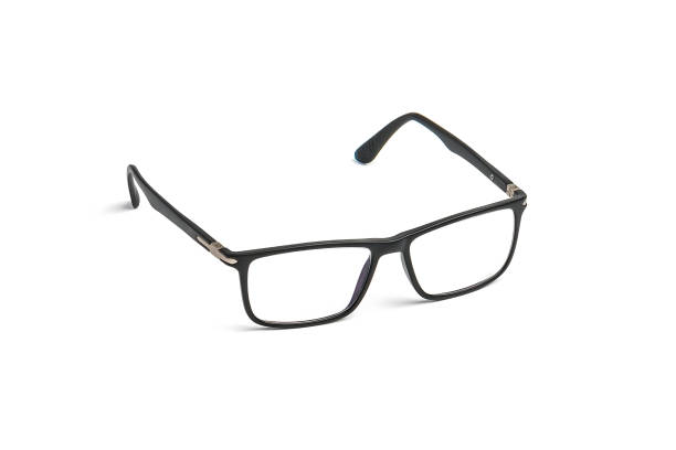 istock Glasses for vision in a black frame isolated on a white background 1420797759