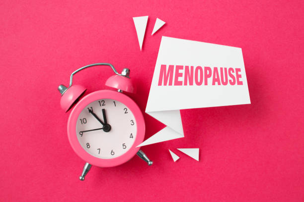 istock Alarm Clock and Word Menopause 1420801871