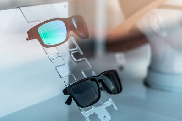 istock Classic design sunglasses inside a fashion store 1420803590