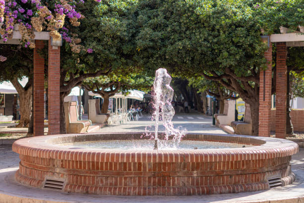 istock Water jet fountain park 1420803670