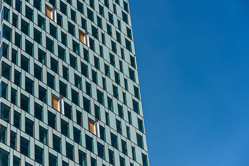 Gothenburg, Sweden - April 03 2022: Facade of Citygate office high rise.