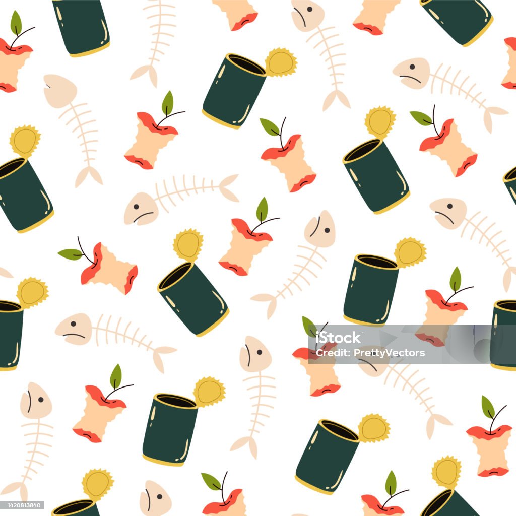 Abstract Waste Visual Background Pollution Waste Trash Recycle Garbage Texture Seamless Abstract ...