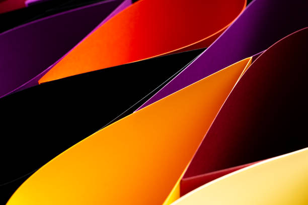 Halloween Colors Background Abstract ArtColorful Shapes with Soft Shadows