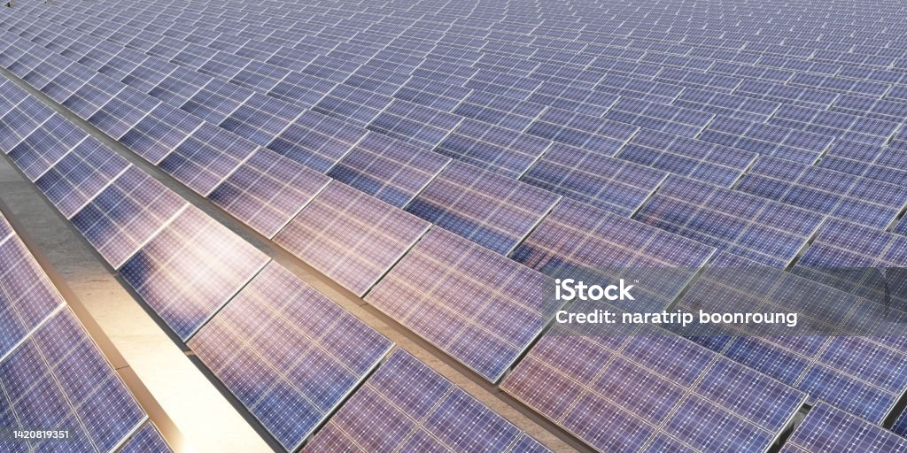 Solar Cell View Solar Cell Solar Panel Station Aerial View Solar Power Cell Electricity ...