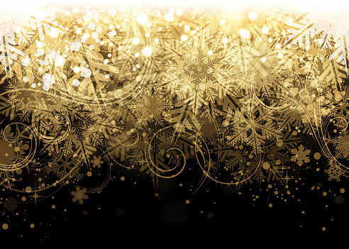 Shiny sparkling glittering cold colored background vector illustration with snow and snowflakes for use as background template on Christmas designs, cards, flyers, banners, advertising, brochures, posters, digital presentations, slideshows, PowerPoint, websites