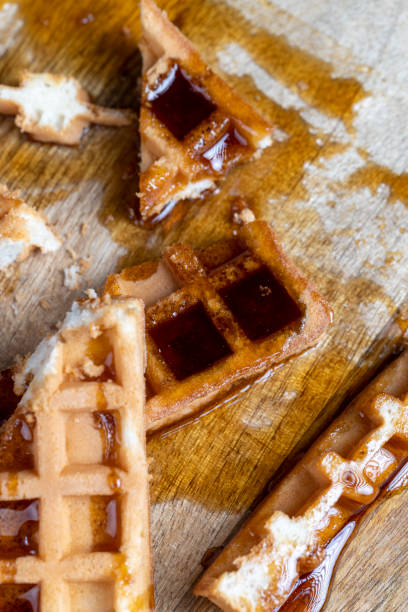 istock square sweet soft waffles in bee honey 1420831617
