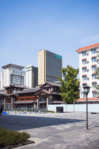 istock Modern urban architecture in Chengdu on sunny days 1420832791