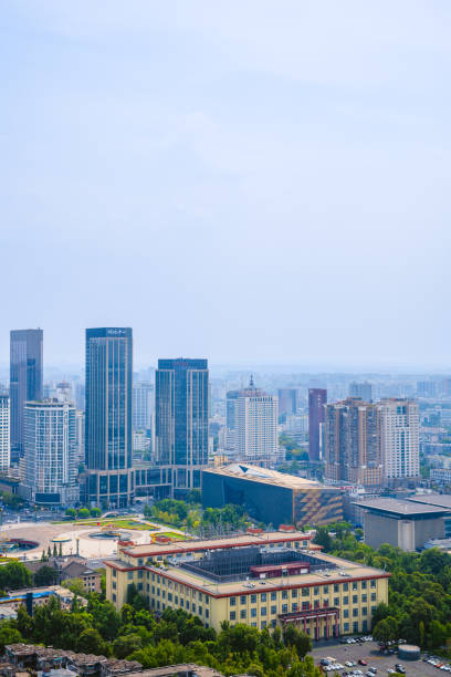 istock Modern urban architecture in Chengdu on sunny days 1420832945