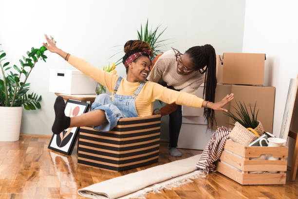 istock Two African American girls having fun while moving in 1420850750