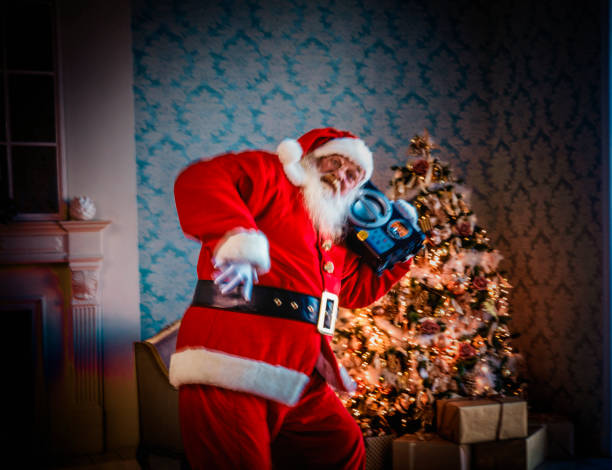 istock Santa is listening to music 1420852094