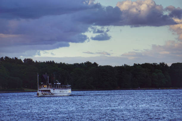 passenger boat in the archipelago during the summer