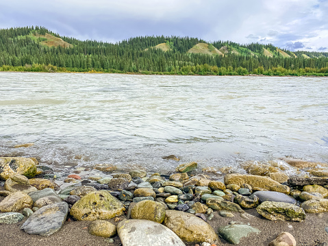 The beauty of Alaska’s rivers can be seen from its rocky banks.