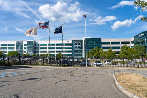 Whippany, New Jersey, USA - August 16, 2022: Bayer HealthCare U.S. headquarters in Whippany, New Jersey, August 16, 2022. Bayer AG is a German pharmaceutical company.