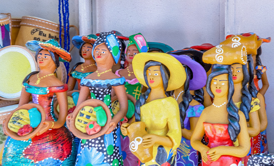 Olinda, Pernambuco, Brazil:Handcraft on sale in Olinda, a Cultural and Historic Heritage of Humanity city.