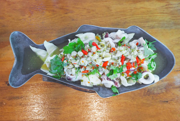 istock Top view Spicy Squid Salad 1420885126