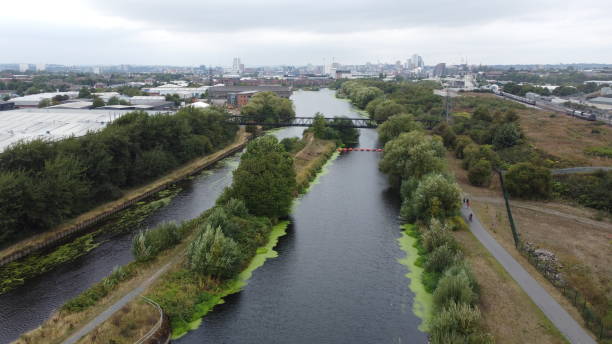 istock Aire and Calder navigation with River Aire, Leeds, West Yorkshire, England, Britain 1420885227