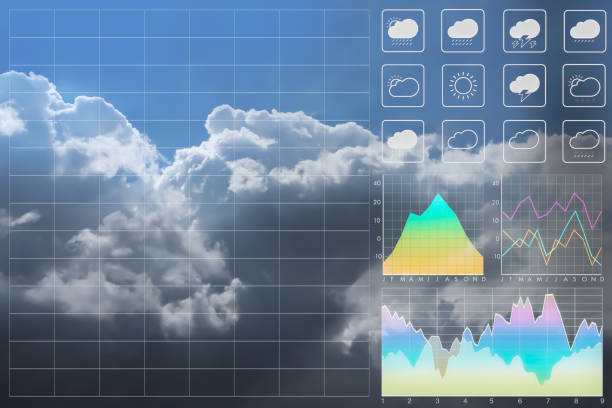 istock Dramatic atmosphere panorama view of beautiful cloudscape from aircraft with freshness bright summer blue sky background for meteorology weather forecast presentation background. 1420900250