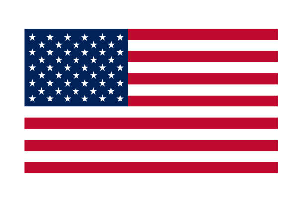 illustrazioni stock, clip art, cartoni animati e icone di tendenza di specifica perfetta corretta dimensione ufficiale americano bandiera rosso blu strisce elezione america usa spec scala - bandiera americana