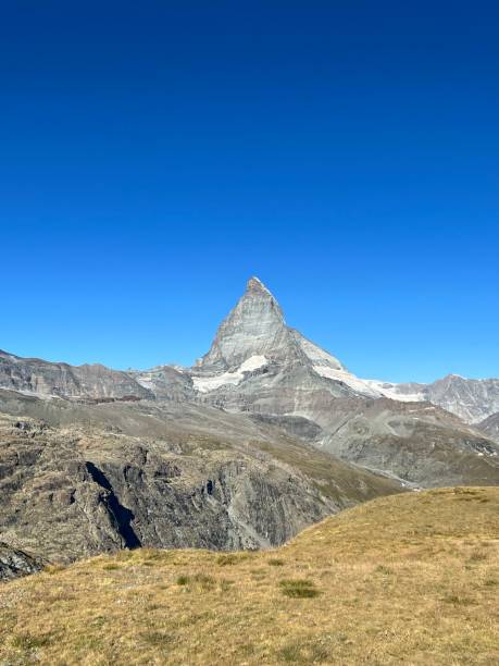 Matterhorn from Riffelberg in Zermatt stock photo