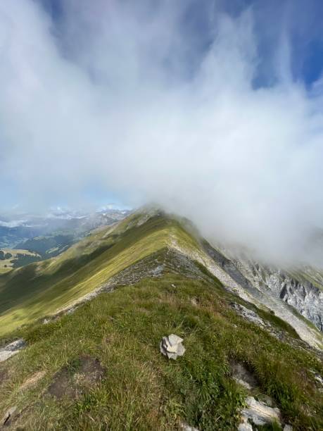 Ridge in switzerland stock photo