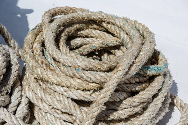 istock Ropes on the board of boat 1420910959