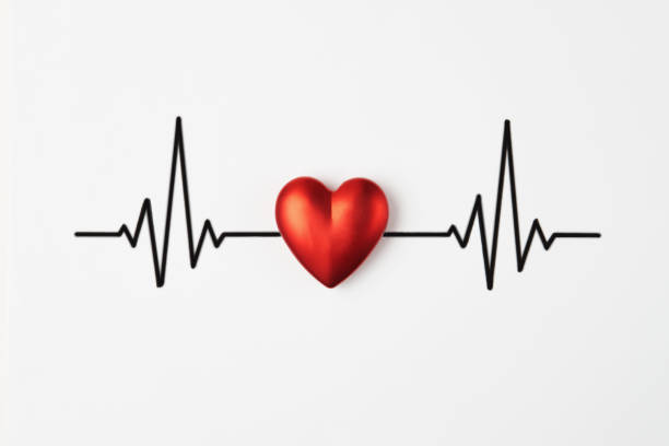 istock Heart and Heartbeat on a white background with copy space 1420912858