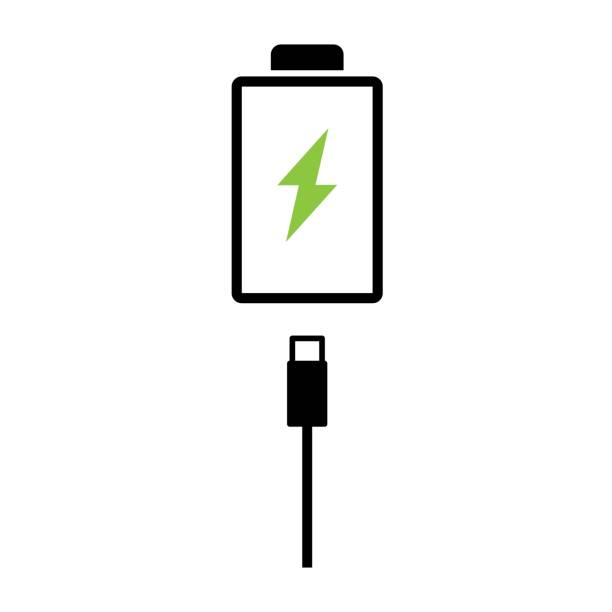 Charging icon illustration: vector Illustrations that can be used in various fields phone charging station icon stock illustrations
