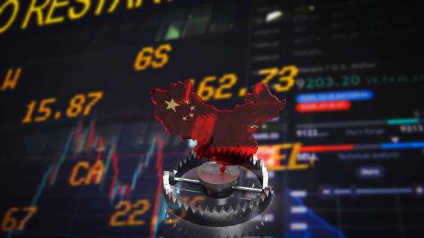 istock The Chinese map on bear trap for business concept 3d rendering 1420917085