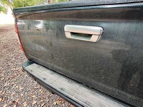 Back Door of A Pickup Truck Tailgate.