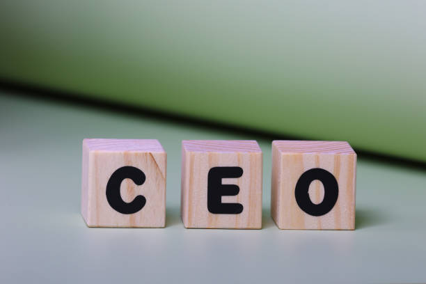 istock CEO word on wooden block  on green background 1420920638