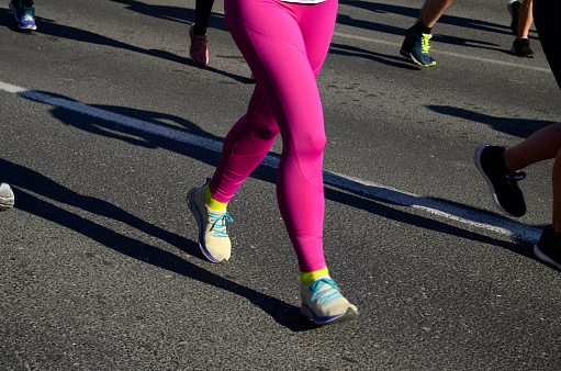 Competing at a Marathon race, held on the streets of Budapest, Hungary.