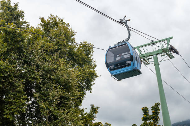 istock Funchal cable car cabin going up the mountain from the beach, a cloudy summer day. Madeira 1420924448