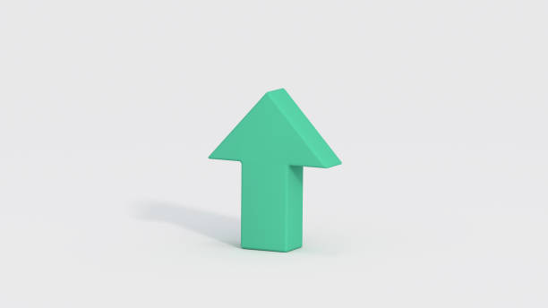 istock Uptrend rising arrow minimal 3D illustration 1420924922