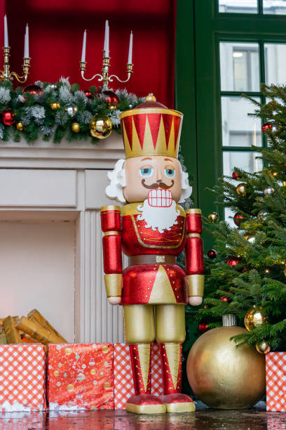 istock Christmas nutcracker toy soldier traditional figurine on a stage. Ballet performance traditional play. 1420925993