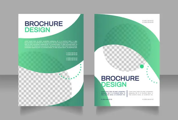 Vector illustration of Company culture and values blank brochure design