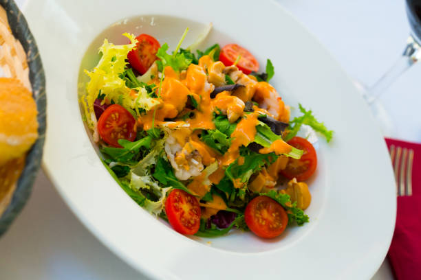 istock Tasty salad with Seafood Cocktail 1420940251