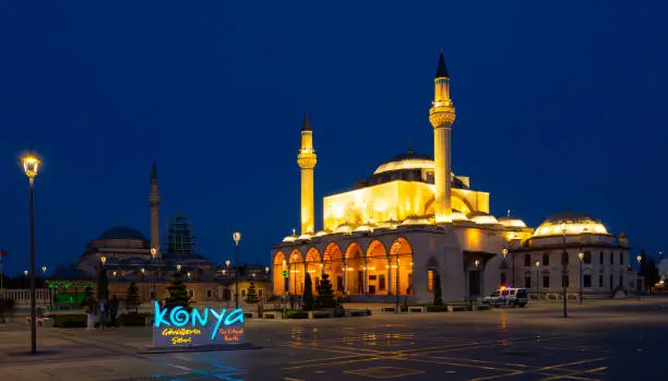 Photo of Evening view of Selimiye Mosque, Konya, Turkey