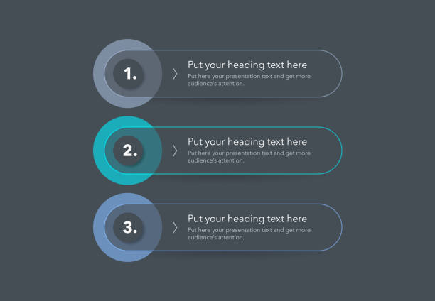숫자가 있는 세 단계가 있는 최신 다이어그램 - diagram flow chart whiteboard empty stock illustrations