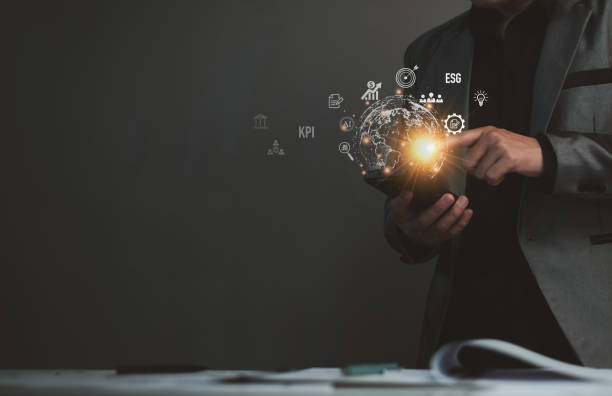 istock Digital business planning online network. Businessmen use smartphone digital online analytics technology, start up planning, long term investment planning, financial stability, stock market analysis. 1420946525