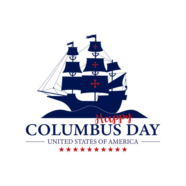 Happy Columbus Day USA Background Happy Columbus Day USA Background columbus day stock illustrations
