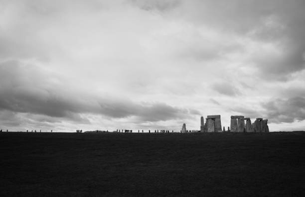 stones in stonehenge archaeological complex in England