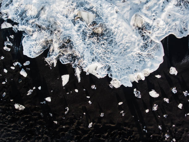 Ice on diamond beach in Iceland