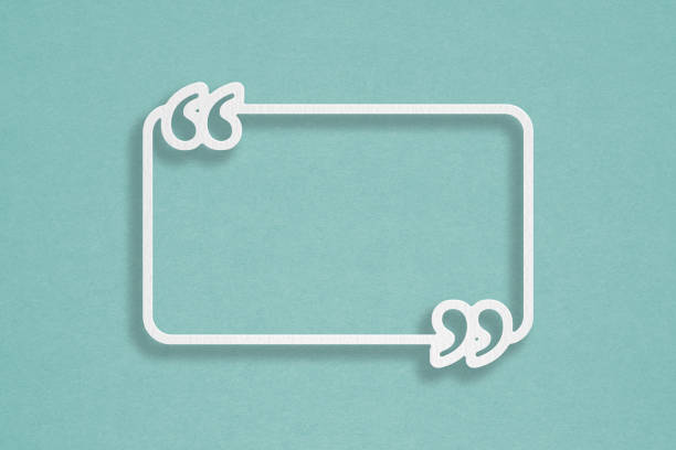 white quote box frame paper cut on grunge green background,  Texting quote boxes. Blank template quote text info design boxes quotation bubble blog quotes symbols