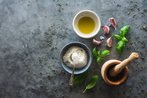 istock basil, salt, olive oil and garlic 1420955773