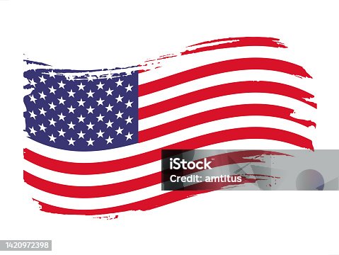 istock US flag paint 1420972398