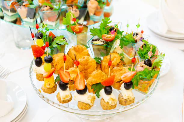 istock Buffet with meat, fish and vegetable delicacies snacks 1420975160